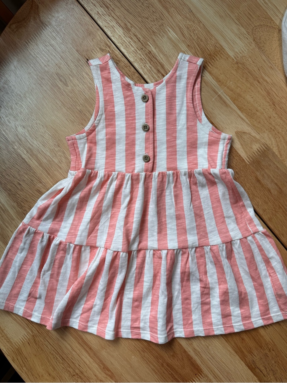 cloud island Pink & White Striped Sleeveless Tank Dress